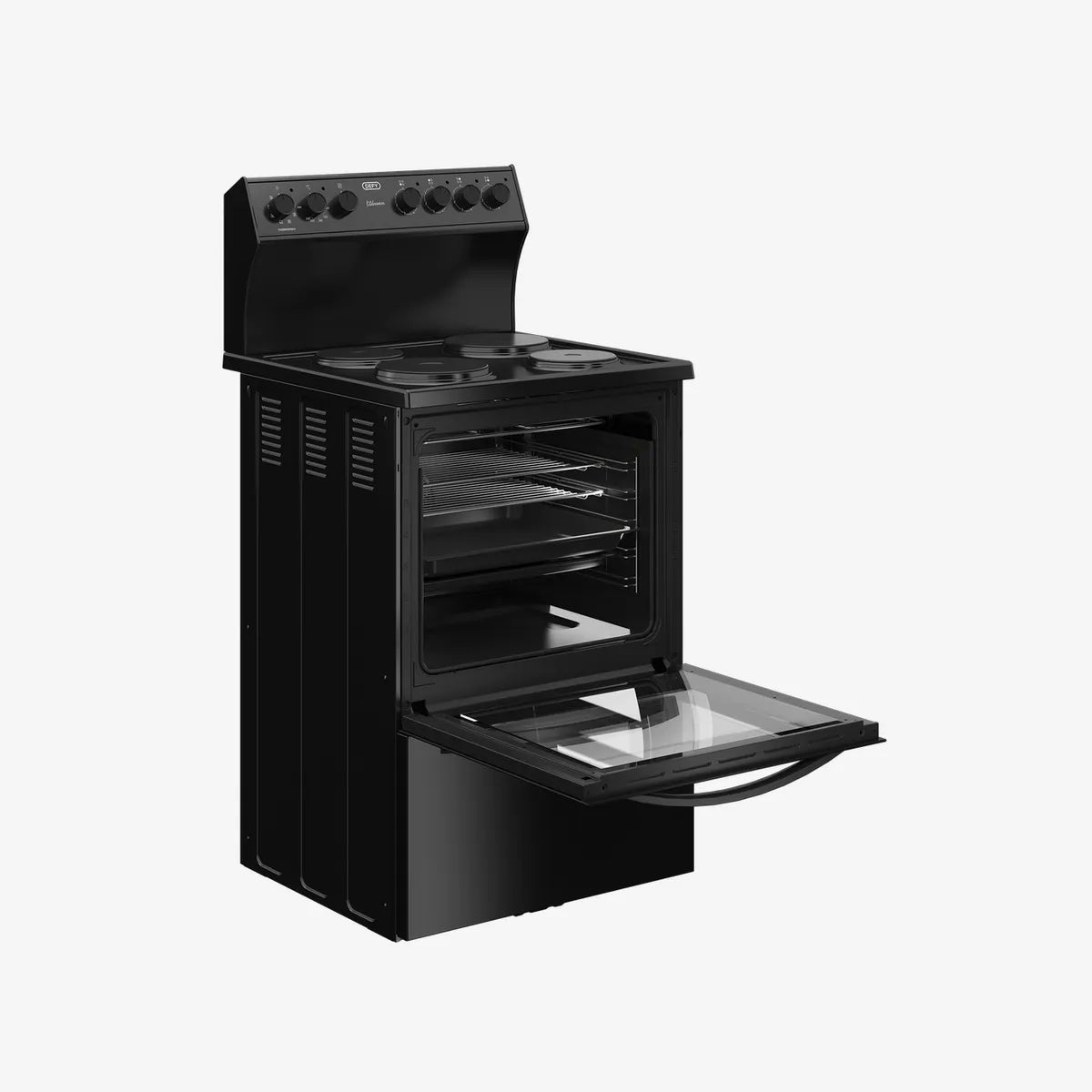 Defy 60cm Electric Freestanding Stove ThermoFan+ Black RC — DSS697 - Image 6