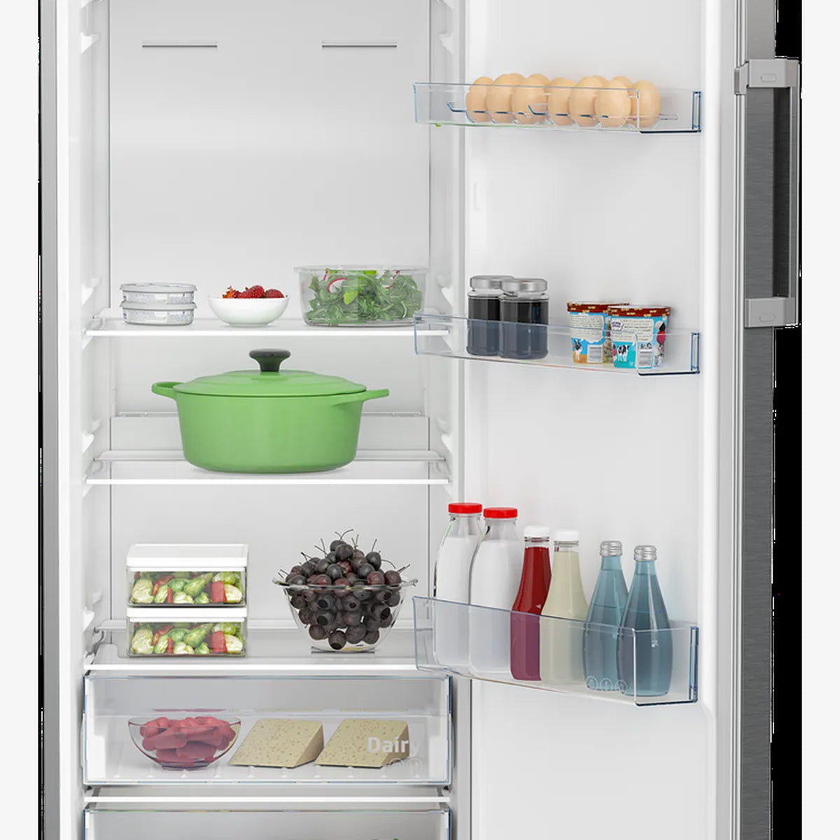 Defy 60cm Full Fridge Titanium Inox — DFD458 - Image 2