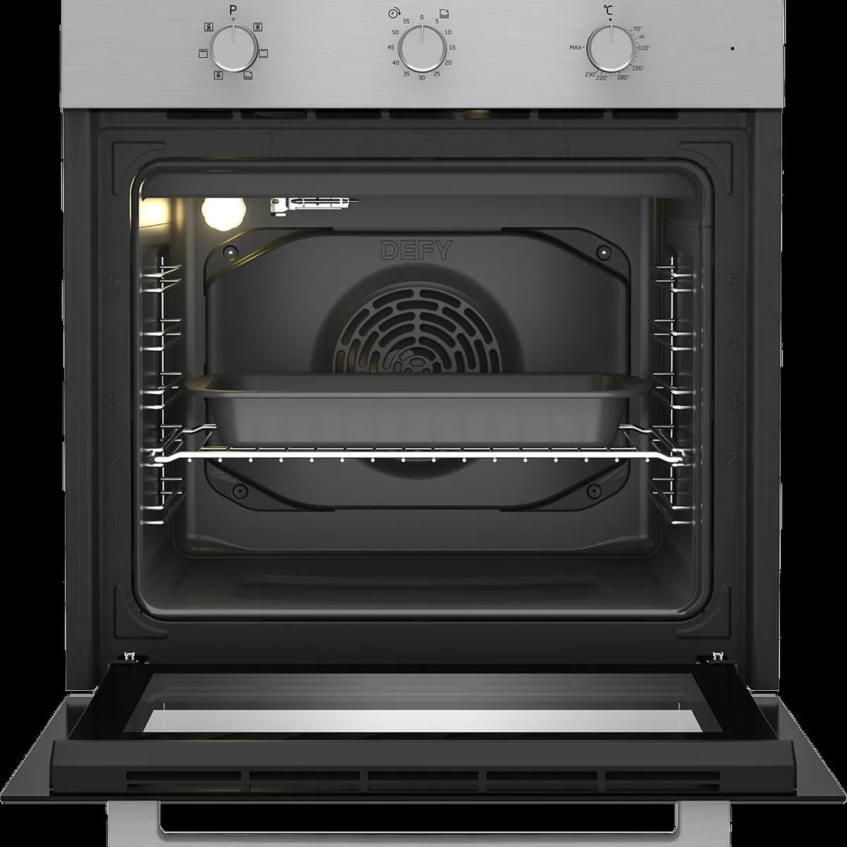 Defy 60cm Slimline Eye-Level Fan Assisted Oven Inox Imitate — DBO486E - Image 2