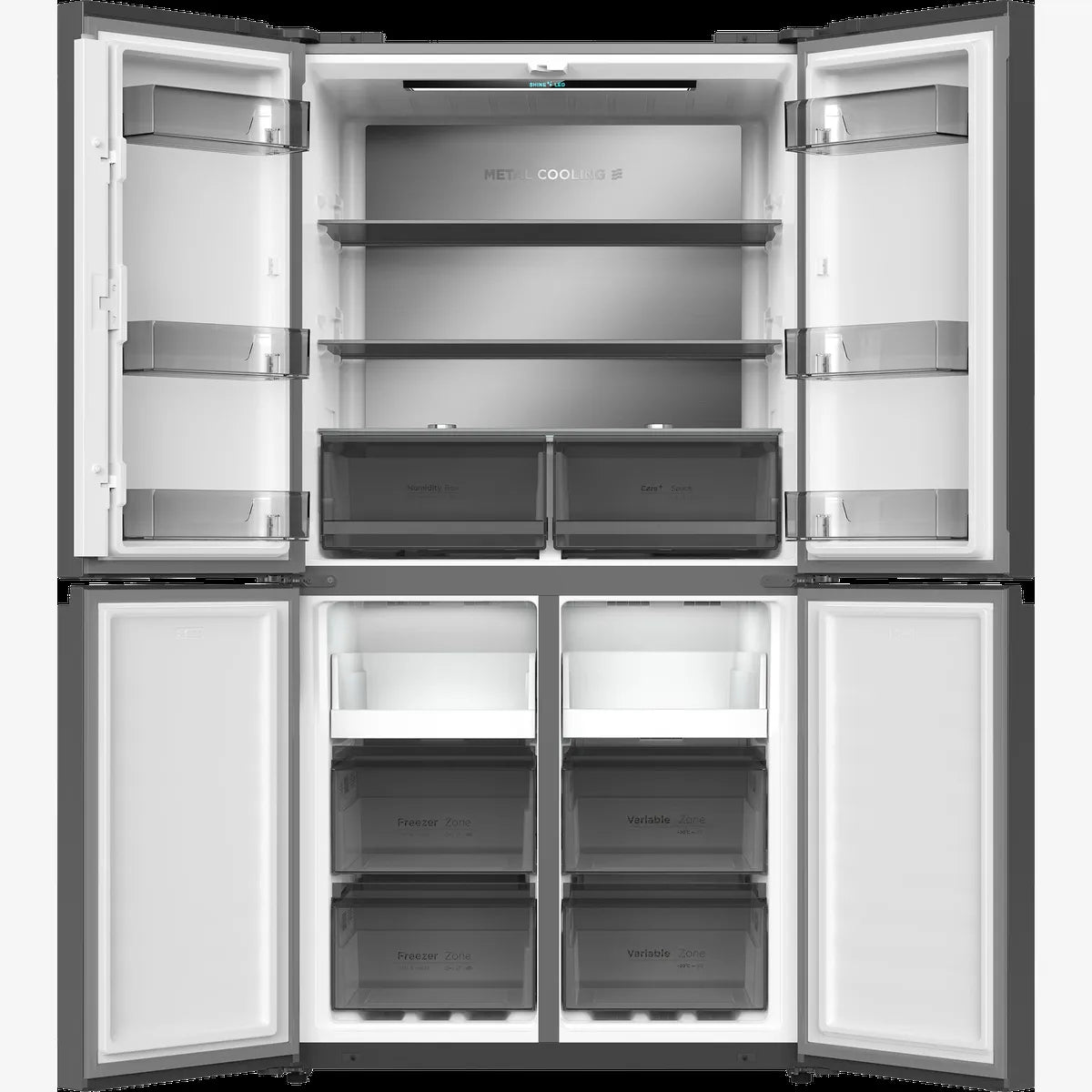 Defy 91cm 4D 601L Multi-Door Dark Inox Finish — DFF590 - Image 2