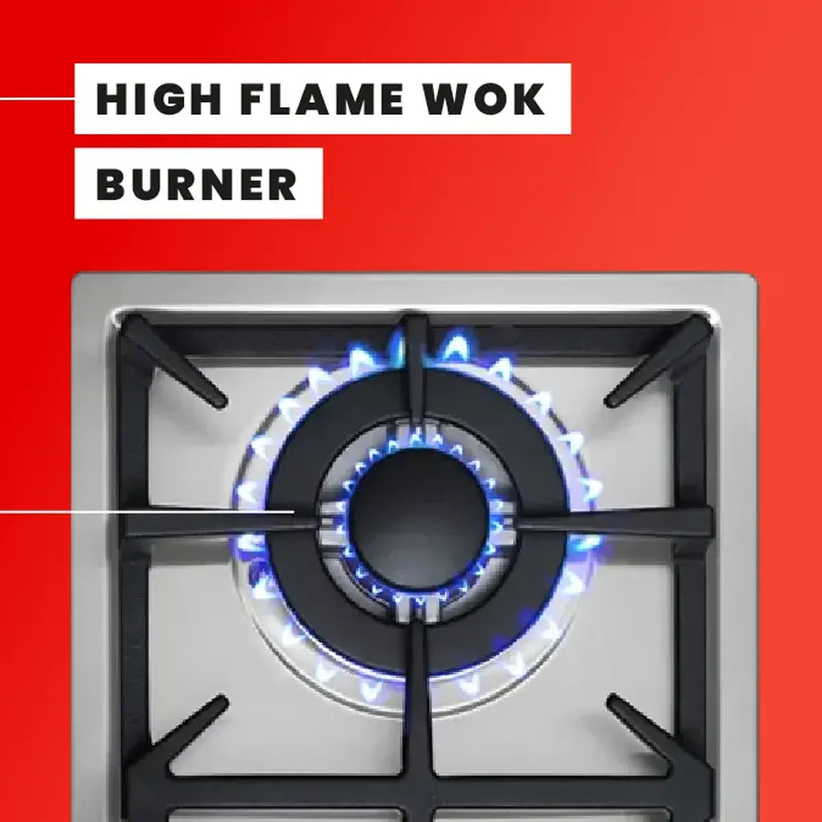 Univa 2 Burner Domino Gas Hob — UGH02B - Image 5