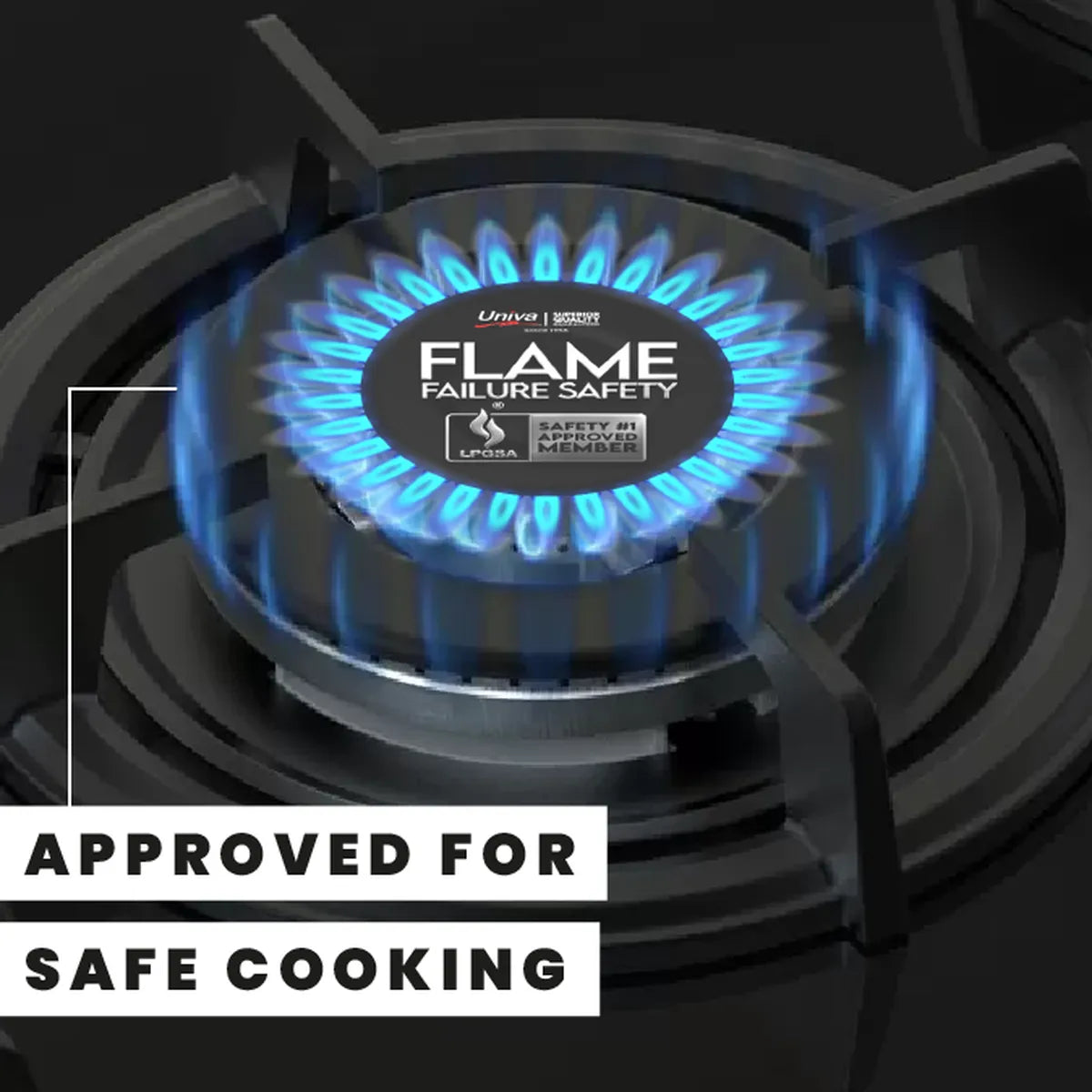 Univa 2 Burner Domino Gas Hob — UGH02B - Image 7