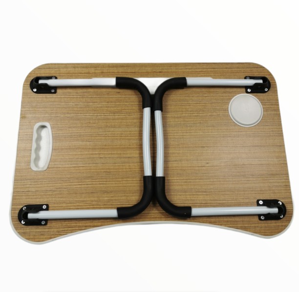 No Brand All-purpose Foldable Laptop Desk Bed Tray With Tablet Slot Study Table – brown - Image 5