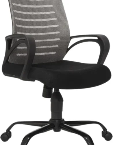 Fine Living Apex Office Chair - Grey Office Arm Chair – Black