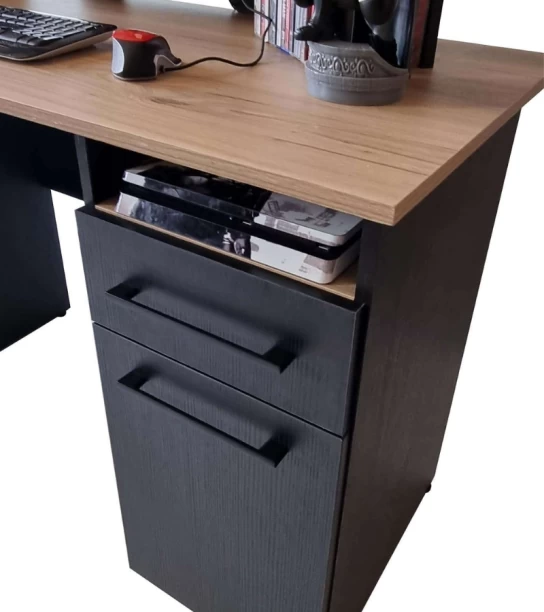 Vegas Gaming Desk Multipurpose Table – Ebony & Sahara - Image 2