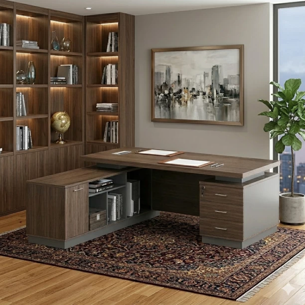 Gof Furniture Proto Office Desk Office Table – Brown - Image 2