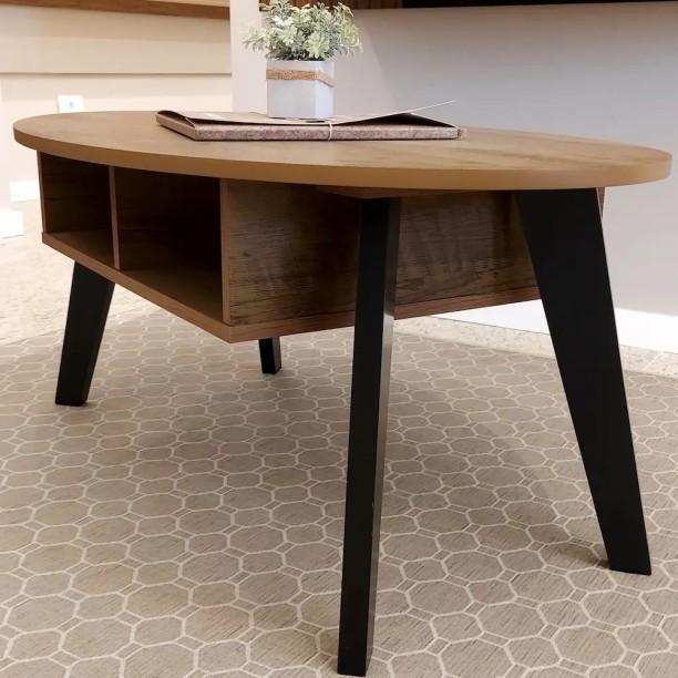 Charms Coffee Table Pine Black Multipurpose Table – Black, Pine - Image 5