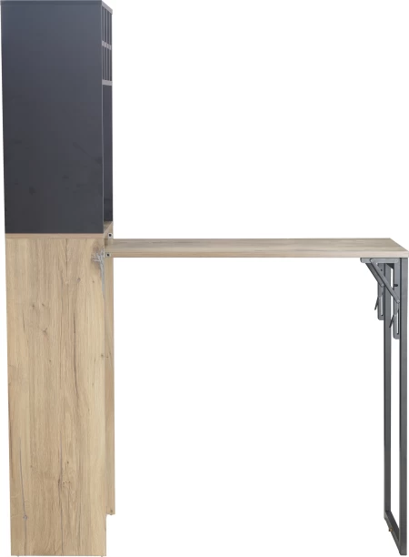 Everfurn Zoe Bar Unit Multipurpose Table – Brown and Black - Image 2