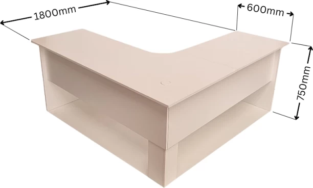 Flatpack DIY London Corner Desk 180cm Office Table – White - Image 2