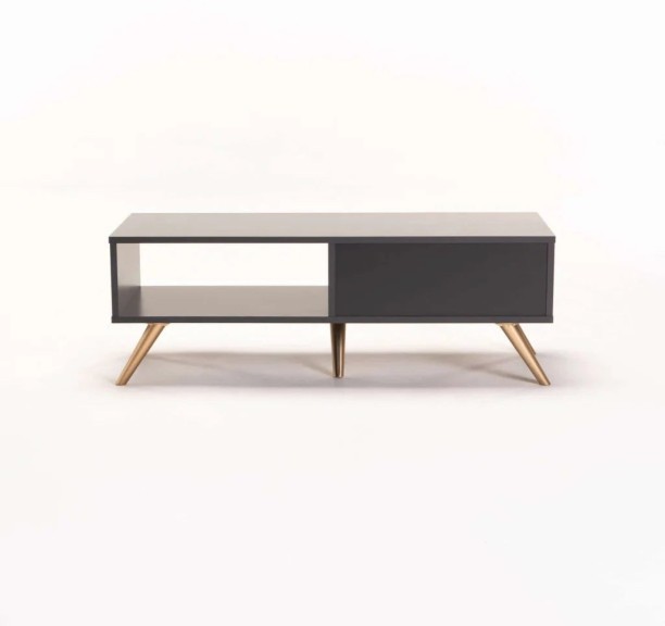 Abelour 100x40cm Coffee Table - Grey 8714600176341 Multipurpose Table - Image 3