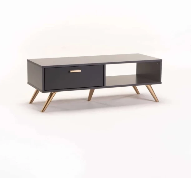 Abelour 100x40cm Coffee Table - Grey 8714600176341 Multipurpose Table