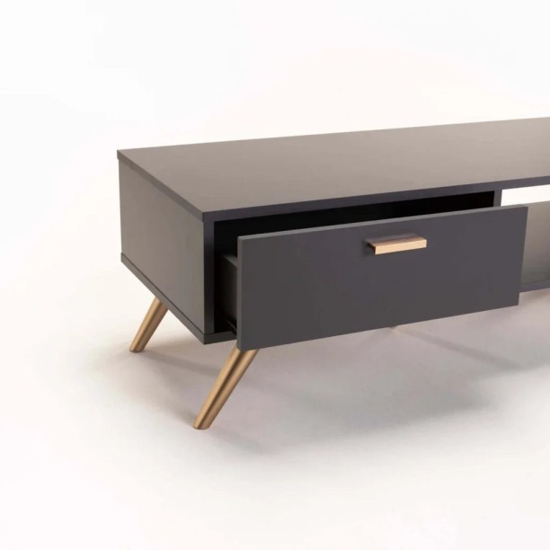 Abelour 100x40cm Coffee Table - Grey 8714600176341 Multipurpose Table - Image 5