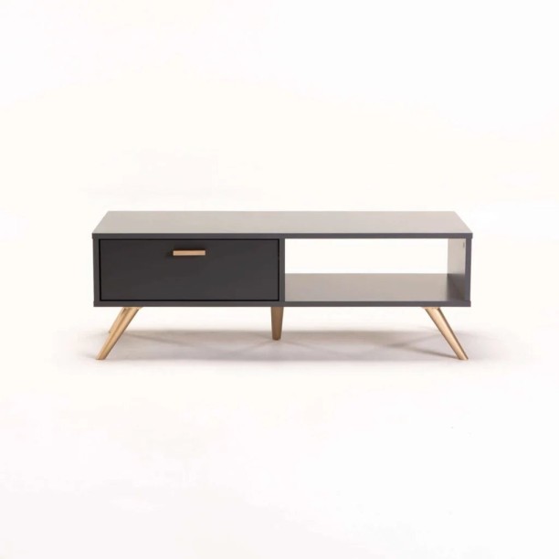 Abelour 100x40cm Coffee Table - Grey 8714600176341 Multipurpose Table - Image 2