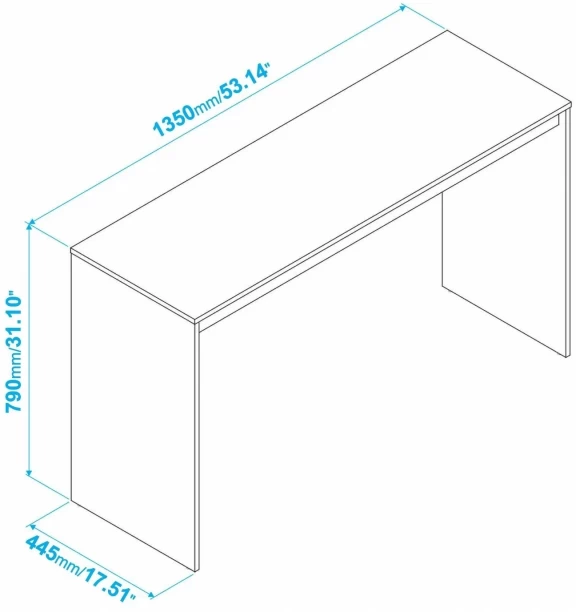 Charms Mini White Office Desk Multipurpose Table - Image 4