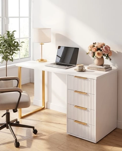 CARMEN DESKKOJUYHT6 Study Table – WHITE