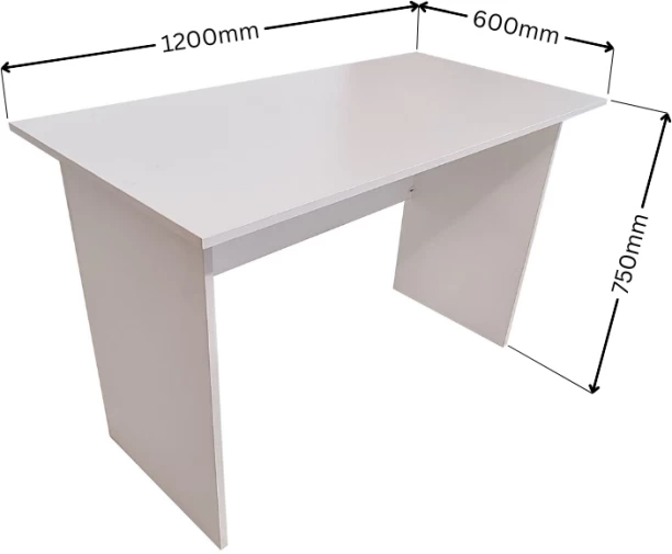 Flatpack DIY London Desk 120cm Office Table – White - Image 2