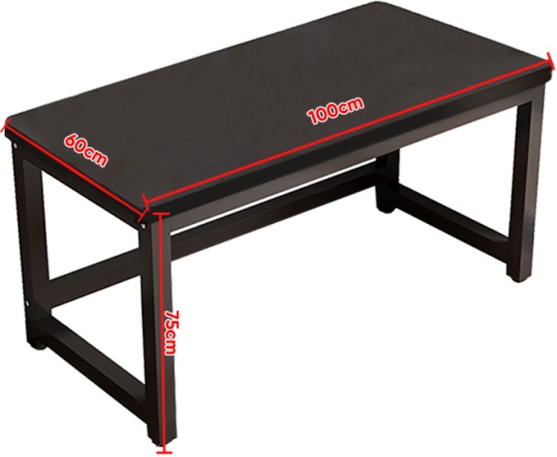 Deli Stationery Deli Study Office Desk 100cm*60cm with Thicker Plates Black Multipurpose Table - Image 5