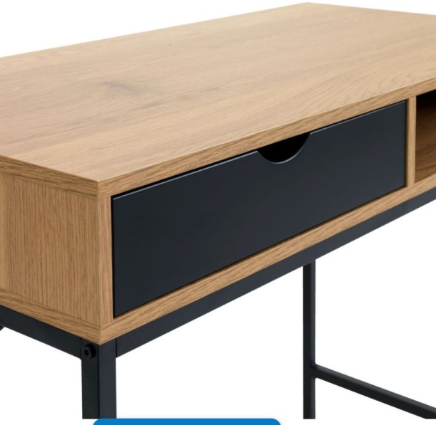 VIVIDITTO Home Office Desk With Storage Office Table – OAK - Image 3