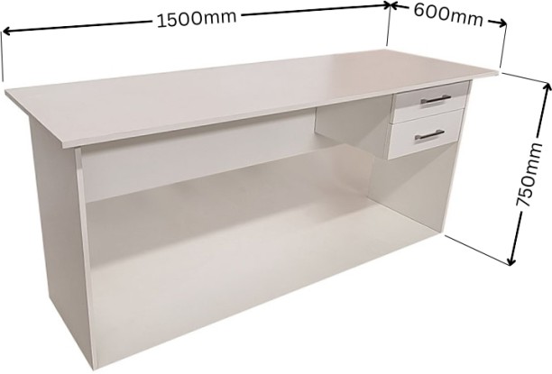 Flatpack DIY London 2 Drawer Desk 150cm Study Table – White - Image 3