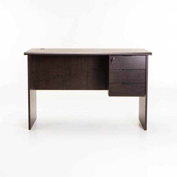 Keir 120cm Deluxe 3 Drawer Desk - Wenge 3698500183692 Multipurpose Table - Image 2