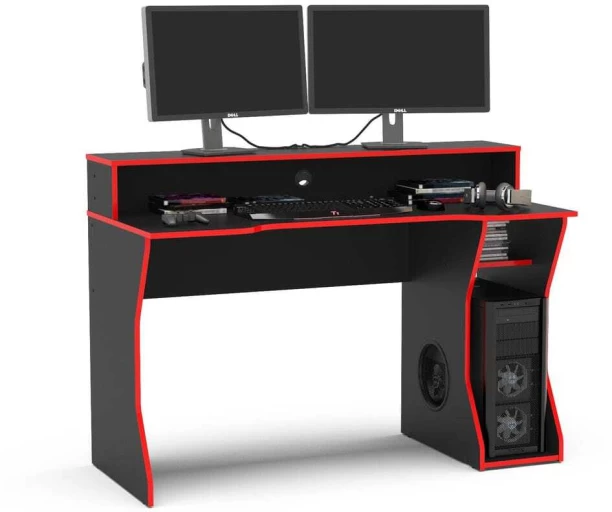 Desk Freemont Black and Red 4543 Multipurpose Table – black, red - Image 2