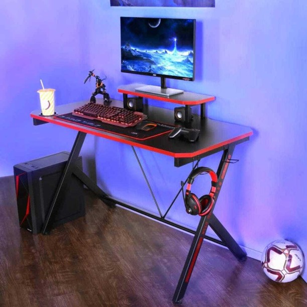 Carbon Gaming Desk 7890DJL Multipurpose Table – black, red - Image 2
