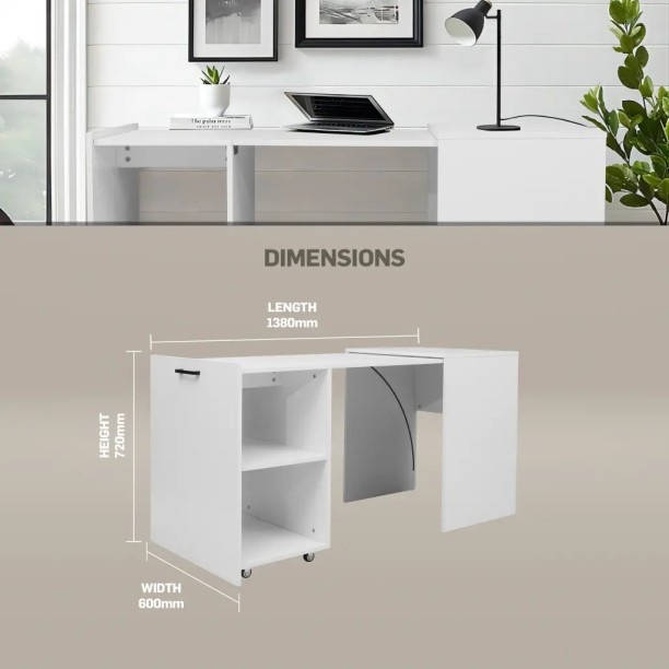 Unique Adaptive Desk Multipurpose Table – white - Image 4