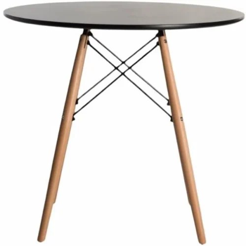 SMTE Wooden Leg Coffee Table Study Table – Black