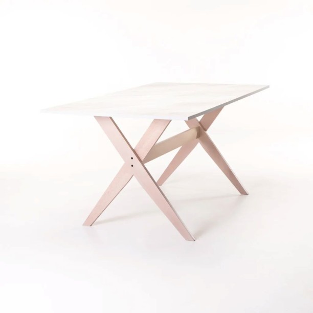 VIVIDITTO DF0327B -Zilpah Multipurpose Table – Whitestone/Light Legs - Image 3