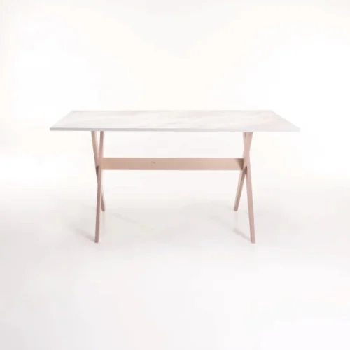 VIVIDITTO DF0327B -Zilpah Multipurpose Table – Whitestone/Light Legs