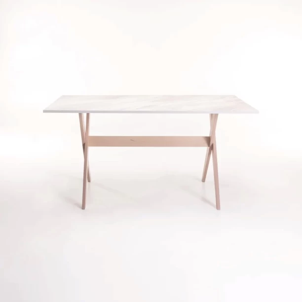 VIVIDITTO DF0327B -Zilpah Multipurpose Table – Whitestone/Light Legs