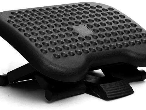 Heartdeco Black Adjustable Office Under Desk Footrest Office Stacking Chair