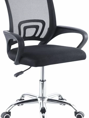 Sp Furniture Office Chair Ergonomic Computer Chair Mid Back Mesh Task Chair Office Adjustable Arm Chair – Black