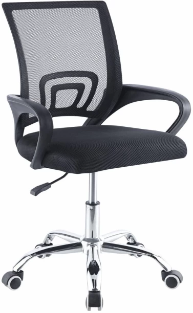 Sp Furniture Office Chair Ergonomic Computer Chair Mid Back Mesh Task Chair Office Adjustable Arm Chair – Black