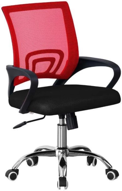 TOCC Tippy Mod Operator Chair with Chrome Office Conference Chair – Red and Black