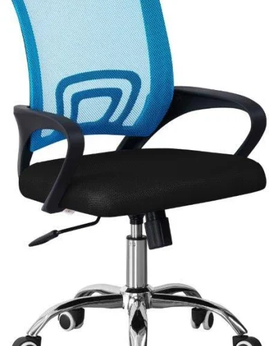 TOCC Tippy Mod Operator Chair with Chrome Office Conference Chair – Light Blue and Black