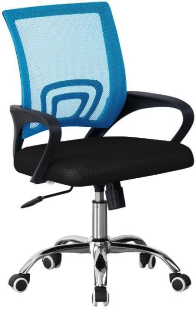 TOCC Tippy Mod Operator Chair with Chrome Office Conference Chair – Light Blue and Black