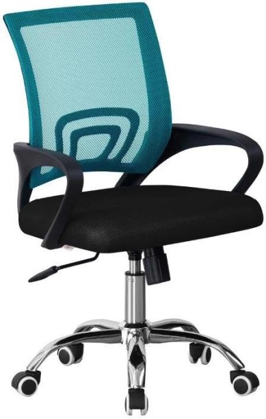 TOCC Tippy Mod Operator Chair with Chrome Office Conference Chair – Turquoise and Black