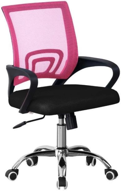 TOCC Tippy Mod Operator Chair with Chrome Office Conference Chair – Pink and Black