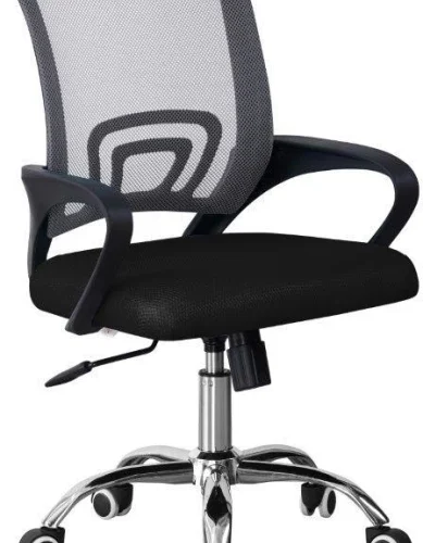 TOCC Tippy Mod Operator Chair with Chrome Office Conference Chair – Grey and Black