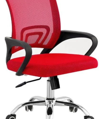 TOCC Tippy Mod Operator Chair with Chrome Office Conference Chair – Full Red