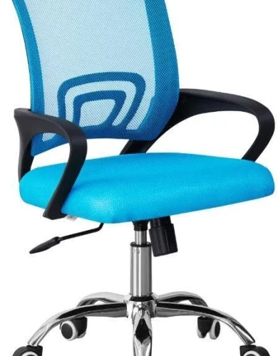 TOCC Tippy Mod Operator Chair with Chrome Office Conference Chair – Full Light Blue