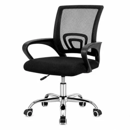Generic Modern Mesh Computer Chair With Chrome Base Office Executive Chair – Black