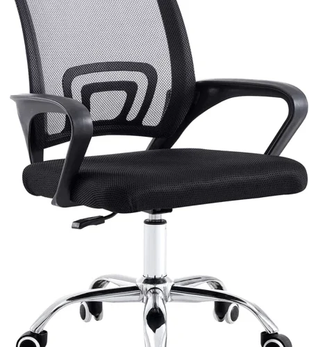 Eay Eay Thing Office Chair Ergonomic Computer Chair Home Armchair Task Study Typist Chair Office Adjustable Arm Chair – black