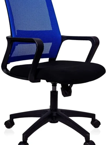 TOCC The AzureBreeze Medium Back Office Chair Office Conference Chair – Blue and Black
