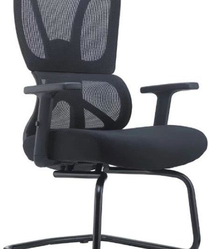 SMTE Modern Mesh Visitor Office Chair Office Adjustable Arm Chair – Black