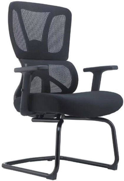 SMTE Modern Mesh Visitor Office Chair Office Adjustable Arm Chair – Black