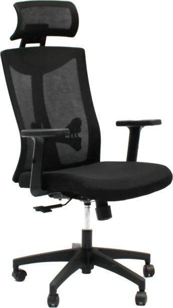 Werdafurn BLK-026 Office Adjustable Arm Chair – Black