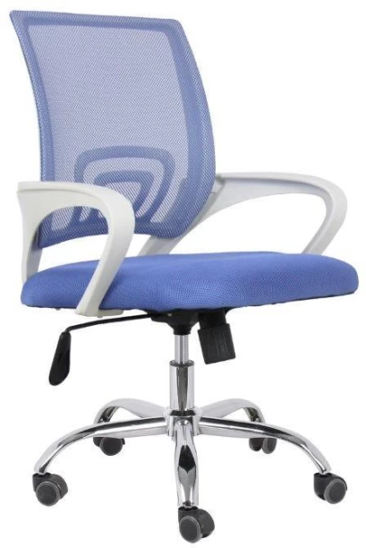 TOCC Wippy Netting Back Typist Office Chair with Chrome Base Office Conference Chair – Blue