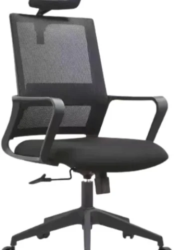 Fancy Corner Abrasive Mesh Office Chair 16 High Back Chair – Black